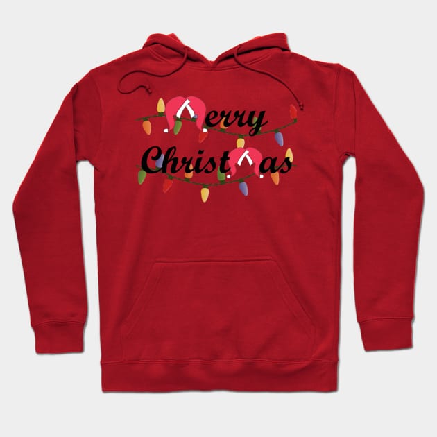 Classic Merry Christmas with Santa Hat M's Hoodie by Humerushumor